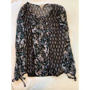 Black Knox Rose blouse
